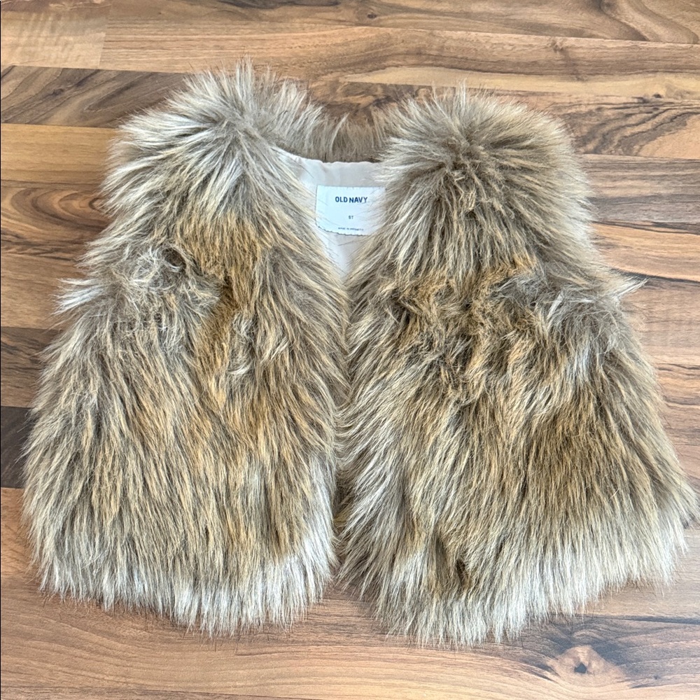 Old Navy Brown Faux Fur Vest
